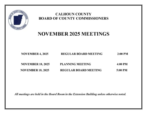 BOCC Meetings for November 2025